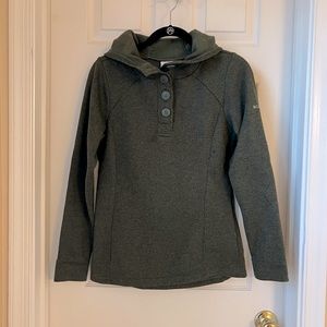 Columbia Button Down Neck Hoodie Pullover